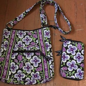 Crossbody purse with matching wallet